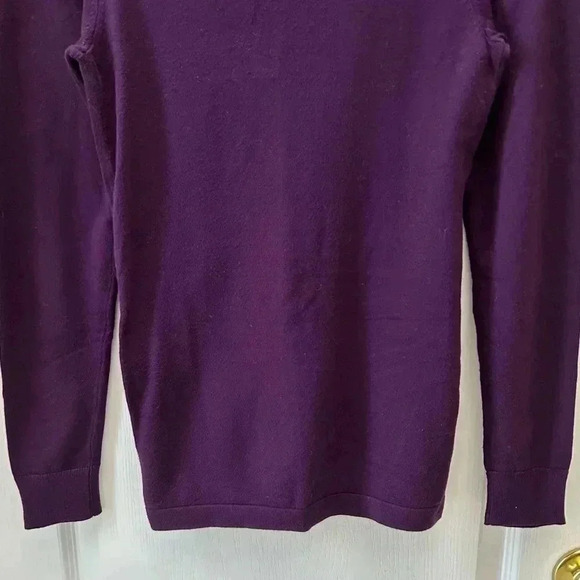 Ricki’s Wrap Front Sweater Deep V Neck Thin Knit Stretch  Fit Purple Size XS - Picture 8 of 15